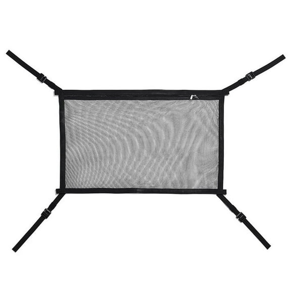 Cargo Net, Cargo Net for Suv, Pocket Interior Overhead Roof Top Bag Polyester Hanging Sundries Storage Organizer Car Net for Jeep Van SUV Trunk, Black