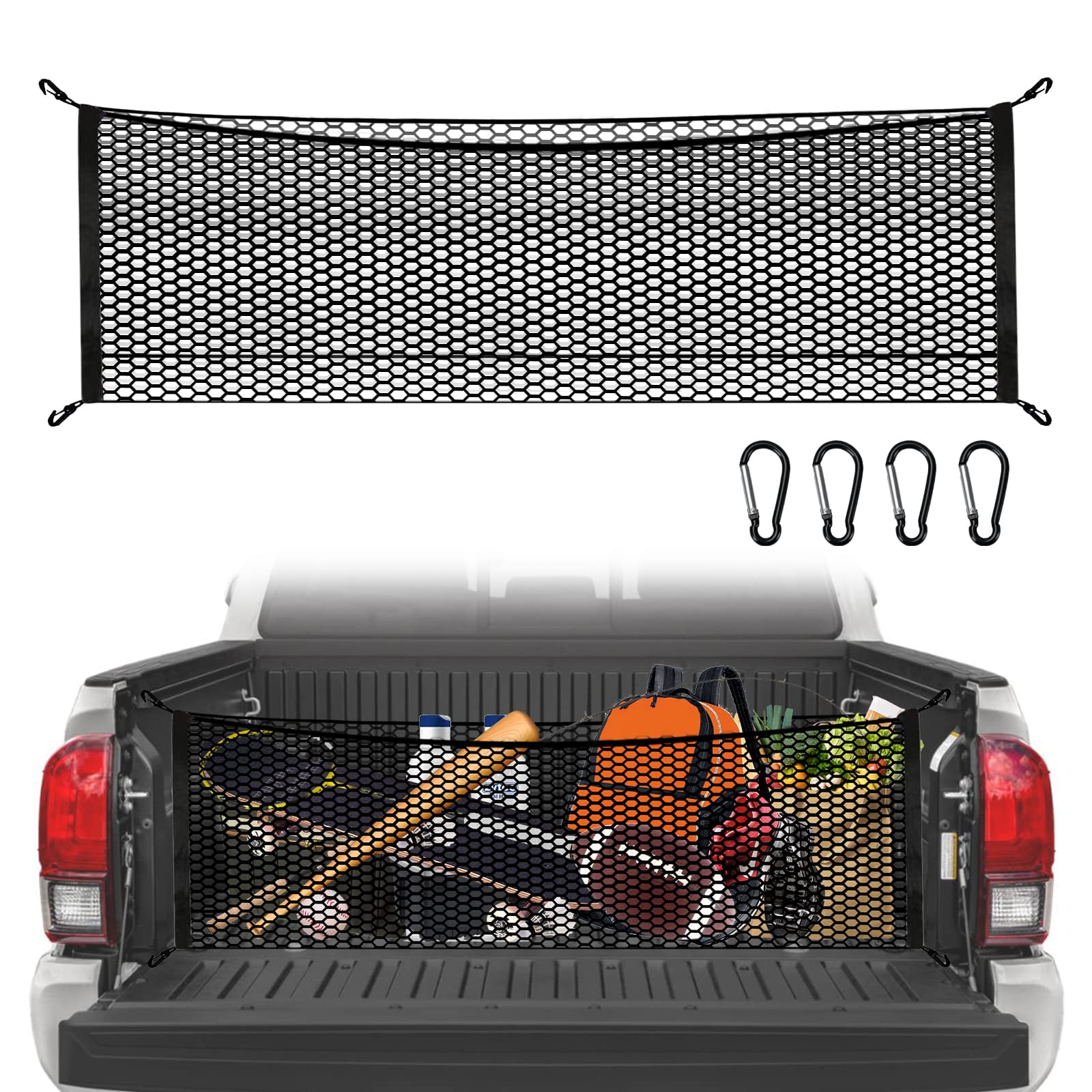 Cargo Net for Pickup Truck Bed Truck Bed Net for Trunk Organizers and Storage Additional with