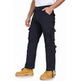 thumbnail image 1 of Mens Cargo Pants Casual Work Hiking Relaxed Fit Wear Resisting Pant for Men Navy 30, 1 of 9