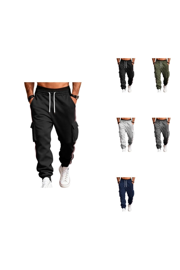 Cargo Pants, Durable Work Trousers with Multiple Pockets, Stretch Fabric for Comfortable Hiking, Casual Streetwear, and Daily Wear, Elastic High Waist, Wide Leg, Baggy Design