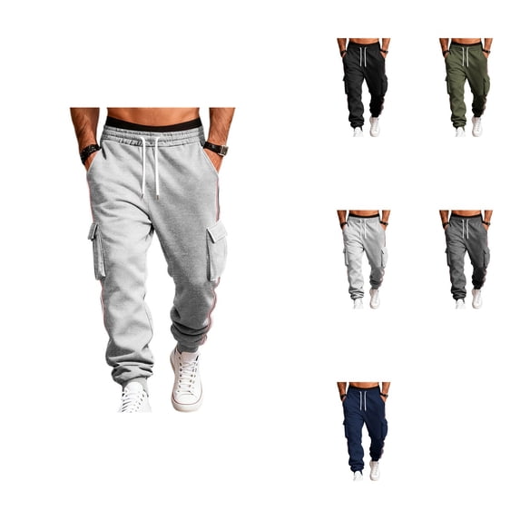 Cargo Pants, Durable Work Trousers with Multiple Pockets, Stretch Fabric for Comfortable Hiking, Casual Streetwear, and Daily Wear, Elastic High Waist, Wide Leg, Baggy Design