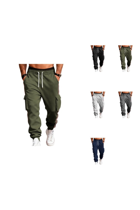 Cargo Pants, Durable Work Trousers with Multiple Pockets, Stretch Fabric for Comfortable Hiking, Casual Streetwear, and Daily Wear, Elastic High Waist, Wide Leg, Baggy Design