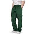thumbnail image 1 of Cargo Pants For Girls Clothes For Teen Boys Boys Cargo Pants Wide Leg Pants Teen Kids Drawstring Straight Trousers with Pockets, 1 of 5
