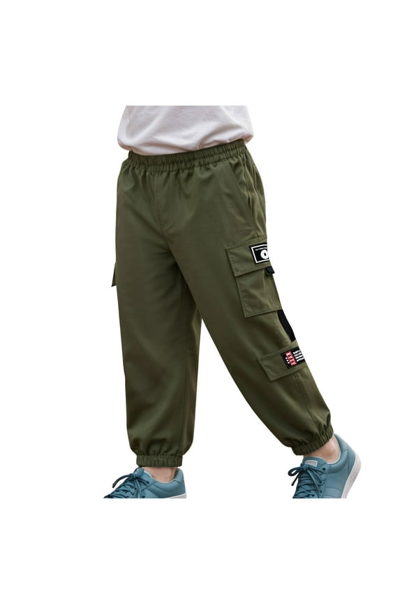 Cargo Pants For Girls Corduroy Boys Cargo Pants for Kids Summer Fashion Casual Trousers Loose Fit Activewear Sports Sweatpants Kidswear