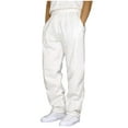 thumbnail image 1 of Cargo Pants For Men Boot Cut Rope Loosening Waist Pocket Loose Sports Pants, 1 of 4