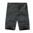 Cargo Pants For Men,Mens Summer Trend Solid Color Overalls Shorts Loose