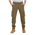 thumbnail image 1 of Cargo Pants For Men Relaxed Fit Cargo Work Pant Outdoor Hiking Utility Tactical Pants Lightweight Multi-Pockets, 1 of 7
