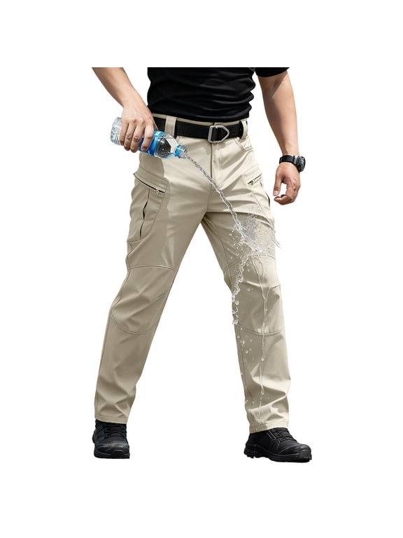 Mens Cargo Pants for Men Outdoor Stretch Hiking Fishing Work Pants Relaxed Fit Cargo Joggers with Multi Pockets