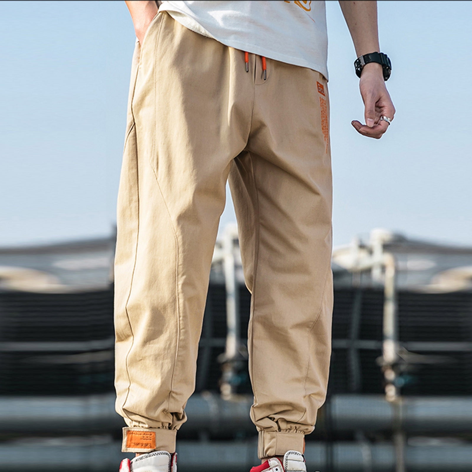 Cargo Pants For Men'S Loose Plus Size Sports Harlem Nine Casual Trousers 