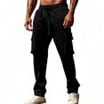 thumbnail image 1 of Cargo Pants For Men Straight Leg Lightweight Workout Joggers Pants Athletic Sweatpants With Pockets Loose Fit Trousers, 1 of 7
