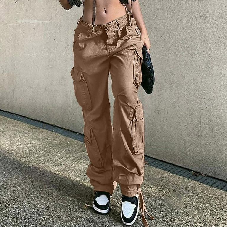 Cargo Pants For Women With Pockets Y2K Streetwear Baggy High Cargo Pants For Women With Pockets Y2K Streetwear Baggy High