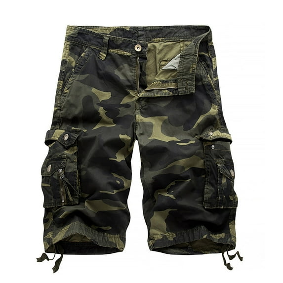 Cargo Pants for Men Men'S Loose Casual European And American Work Clothes Camouflage Shorts Large Multi Pocket Five Point Pants Pants Men 20252025