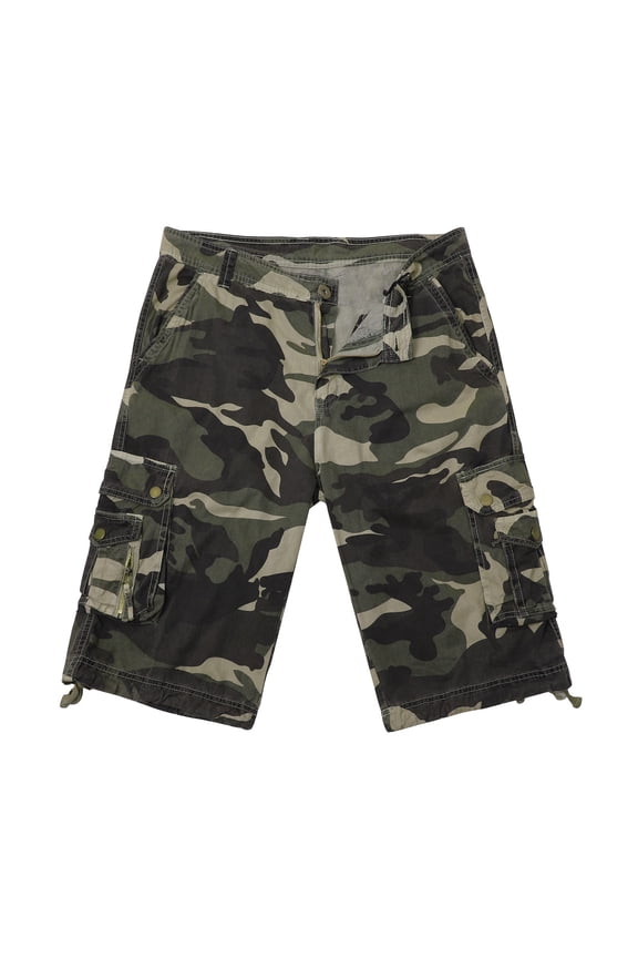 Cargo Pants for Men Men'S Loose Casual European And American Work Clothes Camouflage Shorts Large Multi Pocket Five Point Pants Pants Men 20252025