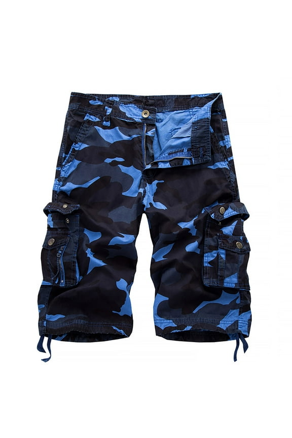 Cargo Pants for Men Men'S Loose Casual European And American Work Clothes Camouflage Shorts Large Multi Pocket Five Point Pants Pants Men 20252025