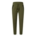 Cargo Pants for Men Mens Casual Pants Cotton Elastic Waist Drawstring