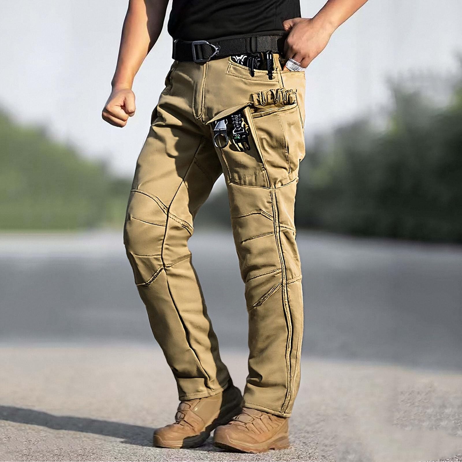 Cargo Pants Men Relaxed Fit Straight Leg Casual Pants for Men Cargo ...