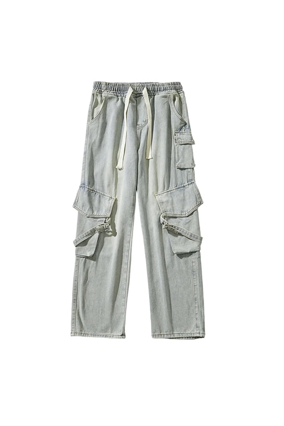 Cargo Pants Men Relaxed Fit Straight Leg Workout Pants Casual Pants for Men Men's Joggers with Pockets