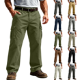 thumbnail image 1 of Cargo Pants Men Ripstop Hiking Breathable Multi Pocket Trousers Relaxed Fit Outdoor Utility Pants for Fishing Construction, 1 of 9