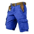 thumbnail image 1 of Cargo Pants Men Straight Leg Casual Work Comfortable Lightweight Spring Summer Fall Trousers Blue2 M, 1 of 2