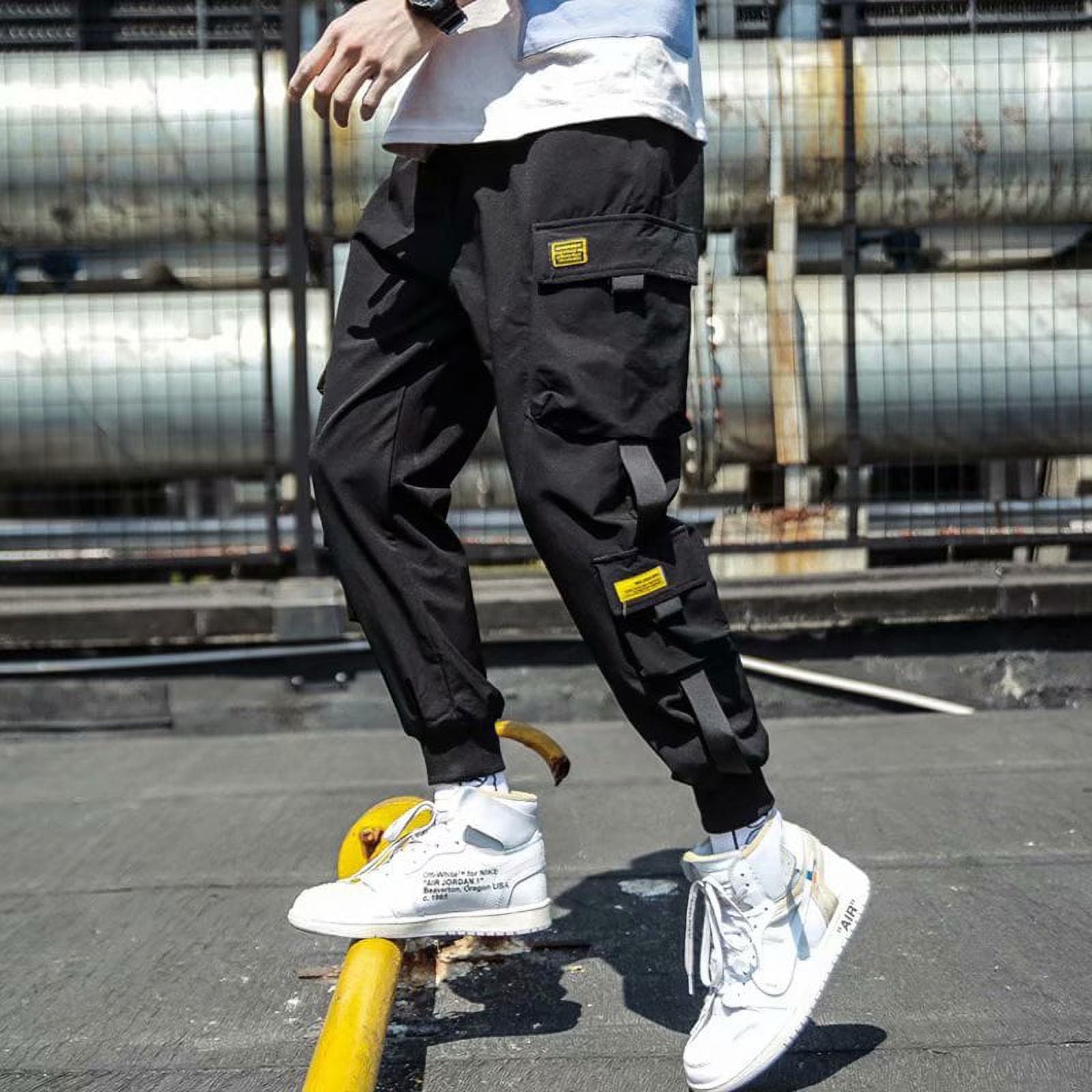 Utility Cargo Joggers for Tall Men in Grey Mix