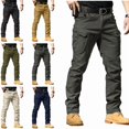 thumbnail image 1 of Cargo Pants Men Water Resistant Relaxed Fit Hiking Work Pants Lightweight Outdoor Ripstop Flex Baggy Camo Pant with Multi Pockets Gray XL, 1 of 10