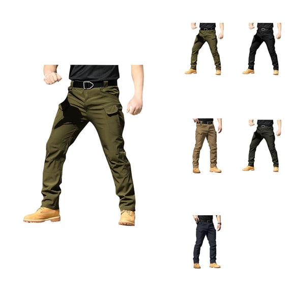 Cargo Pants, Outdoor Training Stretch Soft Windproof Hiking Work Utility Trousers, Water Resistant Relaxed Fit Multi Pockets Ripstop Flex Camo Tactical Pant