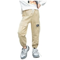 Cargo Pants Stretch Elastic Waist Jogger Pants for Girls with Pocket Loose Fit Going Out Pants Y2k Kids Summer Outfits 4-5 Years Girls Fashion