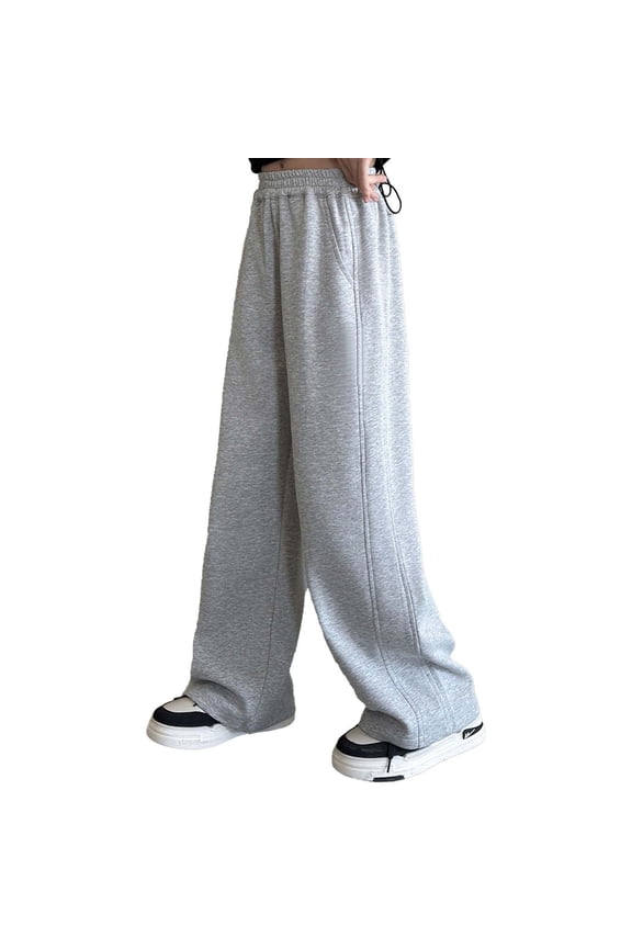 Cargo Pants for Girls Wide Leg Cargo Pants School Bell Bottoms Casual Fashion Straight Leg Cargo Pants Pants for Dance Activewear Clothes Grey 14-15 Years