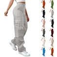 thumbnail image 1 of Cargo Pants for Women Baggy Wide Leg High Waist Work Trousers With Pockets Lightweight Tall Girl Parachute Pant Loose Fit Hiking Carpenter Pants Summer Fall, 1 of 5