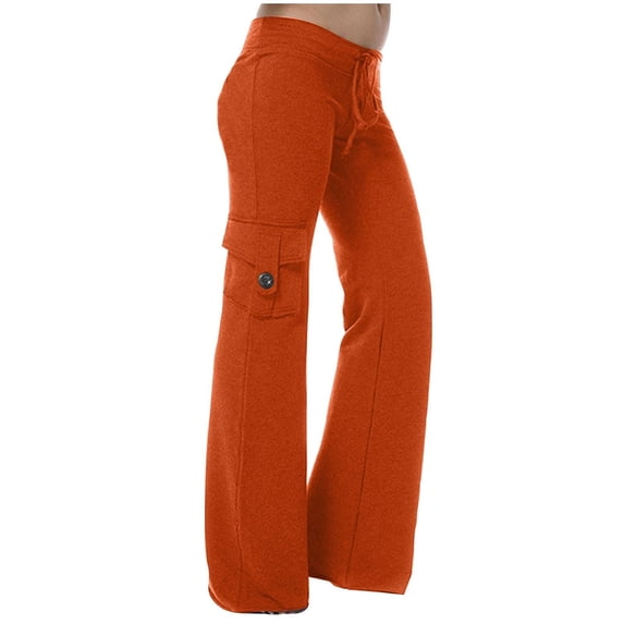 Cargo Pants Women Casual Work Pants High Rise Straight Leg Trousers Lightweight Loose Fit Summer Pant with Pockets