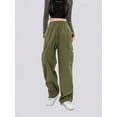thumbnail image 1 of Cargo Pants Women  High Waist Baggy Cargo Pants Cotton Multiple Pockets Straight Wide Leg Trousers  Pants, 1 of 6