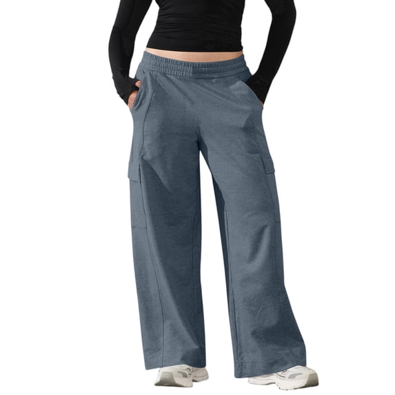 Cargo Pants Women Sevevn Women's Wide Leg Sweatpants Baggy Sweat Pant High Waisted Casual Trousers Fashion Jogger Pants with Pockets
