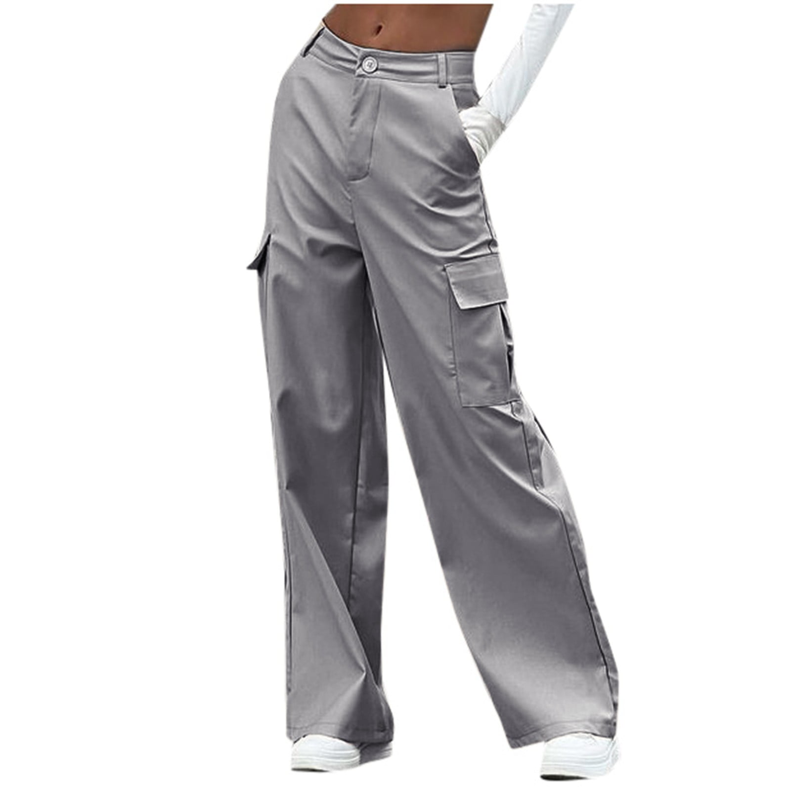 Cargo Pants Women Trendy High Waisted Loose Trousers Women's Pocket