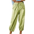thumbnail image 1 of Cargo Pants for Women Trendy Trousers Pants for Women Petite Stretch Women Capri Pants for Summer Plus Size Linen Beach Pants Women Cropped Women Blue Jeans Capris, 1 of 5