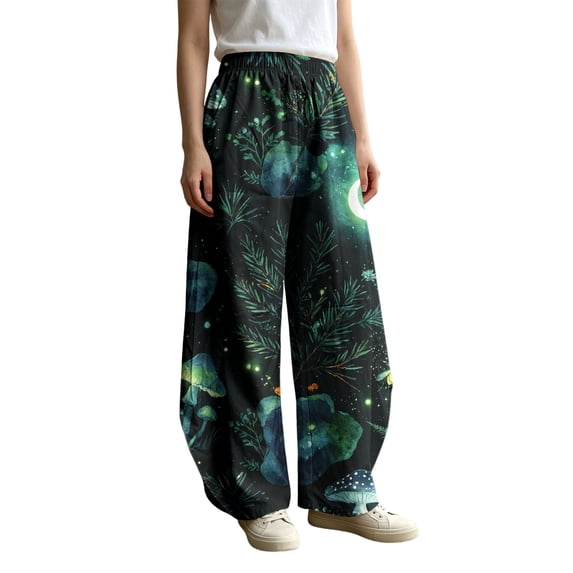 Cargo Pants Women Wide Leg Barrel Baggy Trousers, Elastic High Waist Casual Pants With Pockets Multicolor Fashion Outfits Clothes L