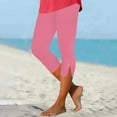 thumbnail image 1 of Capri Pants for Women Summer High Waisted Solid Color Capris Matching Slim Fitting Yoga Gym, 1 of 9