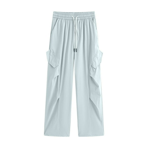 Cargo Pants Women's Cool Summer 2025 Waisted Slim Quick Drying Casual Wide Leg Paratrooper Sweatpants Summer Pants for Women Casual Lightweight Pants with Pockets for Women Casual Women's Pants
