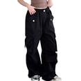 thumbnail image 1 of Cargo Pants for Girls Casual Elastic Waist Cargo Pants Baggy Cargo Pants Girls Wide Leg Cargo Pants Clothes for 9-10 Years Girls, 1 of 6