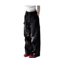 thumbnail image 1 of Cargo Pants for Girls Casual Elastic Waist Drawstring Pants Girls Baggy Pants Girls Wide Leg Cargo Pants 5-6 Years Pants Girls, 1 of 4