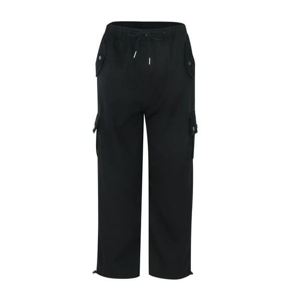 Cargo Pants for Girls Lightweight High Waisted Girls Wide Leg Pants with Pockets Casual Straight Teen Girl Pants for Teen Girls 11-12 Years