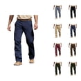 thumbnail image 1 of Cargo Pants for Men 2025 Casual Elastic Waist Button Wide Leg Hiking Work Pants with Pockets Mens Trousers, 1 of 4