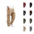 thumbnail image 1 of Cargo Pants for Men 2025 Casual Elastic Waist Drawstring Loose Cargo Sweatpants Joggers with Pockets Mens Trousers, 1 of 7