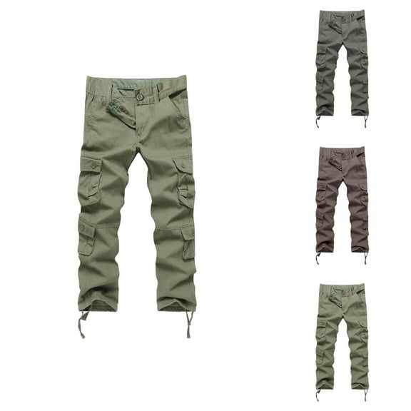 Cargo Pants for Men 2025 Casual Outdoor Straight Leg Sports Work Pants with Multiple Pockets Mens Trousers
