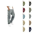 thumbnail image 1 of Cargo Pants for Men 2025 Casual Relaxed Fit Elastic Waist Drawstring Cargo Sweatpants with Pockets Mens Trousers, 1 of 8