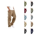 thumbnail image 1 of Cargo Pants for Men 2025 Casual Relaxed Fit Elastic Waist Drawstring Cargo Sweatpants with Pockets Mens Trousers, 1 of 8