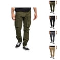 thumbnail image 1 of Cargo Pants for Men 2025 Elastic Waist Relaxed Fit Casual Cargo Sweatpants Work Pants with Pockets Mens Trousers, 1 of 8