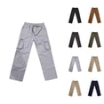 thumbnail image 1 of Cargo Pants for Men 2025 Lightweight Casual Elastic Waist Drawstring Work Pants with Pockets Mens Trousers, 1 of 4