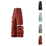 Cargo Pants for Men 2025 Lightweight Loose Fit Straight Leg Convertible Zip Off Combat Parachute Pants with Pockets