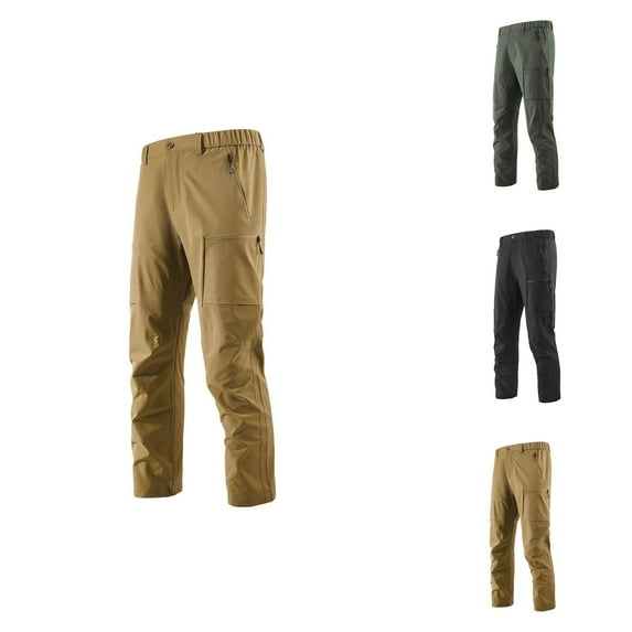Cargo Pants for Men 2025 Lightweight Outdoor Relaxed Fit Casual Combat Pants with 6 Zipper Pockets Mens Trousers