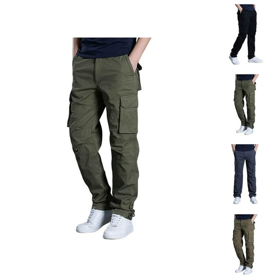 Cargo Pants for Men 2025 Lightweight Straight Leg Relaxed Fit Outdoor Casual Pants with Pockets Mens Trousers